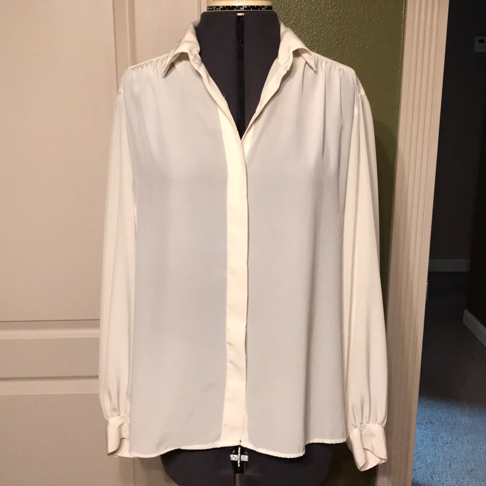 Vintage Cream Colored Evan Picone Blouse